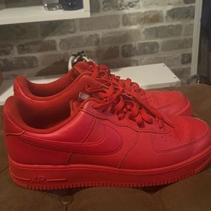 Nike red air force 1 low size 12